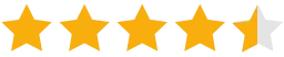 Four and a half out of five gold stars, indicating a 4.5-star rating.